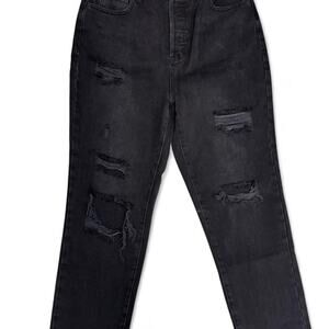 pacsun black distressed jeans